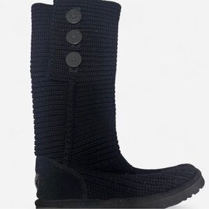 UGG Black Knit Winter Boots